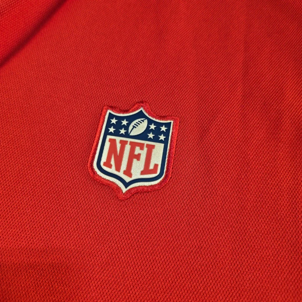 Nike Golf Dri-FIT Polo Shirt‎ Mens 3XL Red NFL Shield Short Sleeve Performance